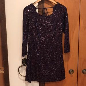 Plum Colored Sequin Dress